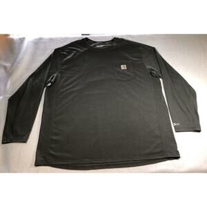 Carhartt Force T Shirt Long Sleeve Dark Gray Relax Fit Mens Size 2XL